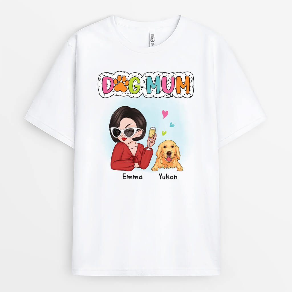 2732AUK1 dog mum dog sis t shirt personalised dog gifts for dog lovers