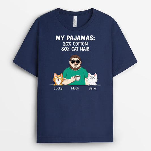 2735AUK1 my tee 20_ cottton 80_ cat hair personalised cat lovers items