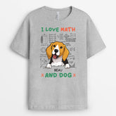 2746AUS2 love math and dogs t shirt custom dog inspired gifts