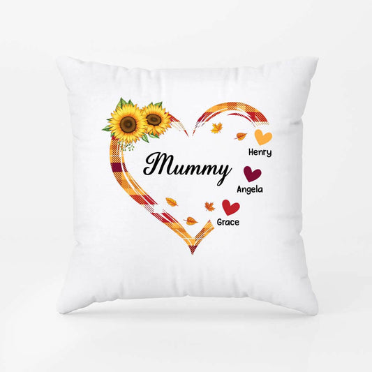 2765PUK2 grandma sunflower pillow personalised gifts for autumn