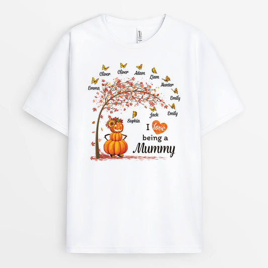 2773AUK1 i love being a mummy t shirt custom autumnal gifts
