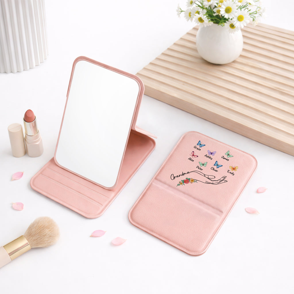 2782AUS2 custom compact mirror momgrandma gifts with grandkids names 2782ajcp5a