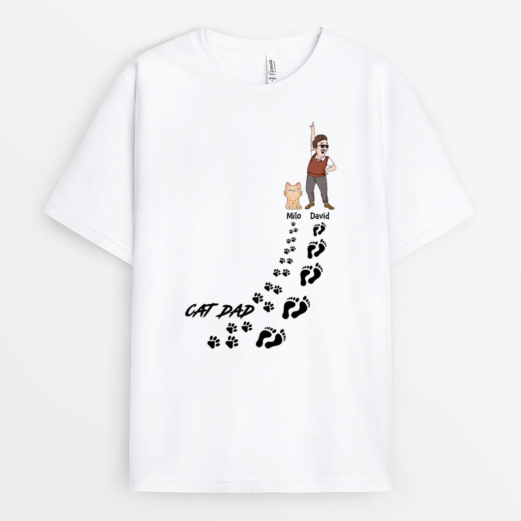 2784AUK1 cat dad cat mum t shirt custom cat related gifts