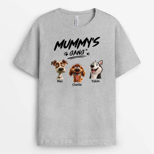 2788AUK2 daddys gang t shirt personalised dog lover gifts for him