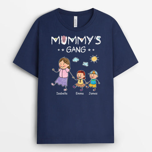 2793AUK2 grandads gang walking with the grandkids t shirt personalised gift for grandad