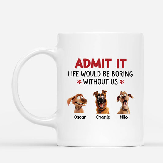 2801MUS1 personalized dog 3d printing effect mug funny dog lover gifts_ 2801M