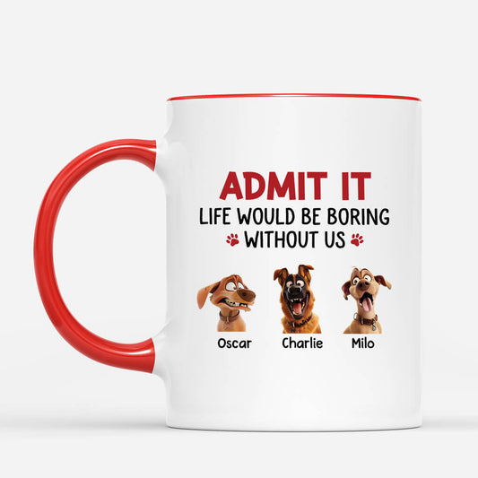 2801MUS2 personalized dog 3d printing effect mug funny dog lover gifts_ 2801M