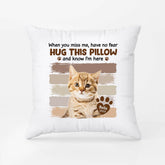 2820PUK2 dog themed when you miss me have no fear pillow personalised dog gifts for owners