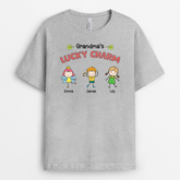 2821AUK2 mummys lucky charm t shirt personalised gifts for grandma
