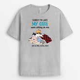 2827AUK2 sorry im late cat personalised t shirt