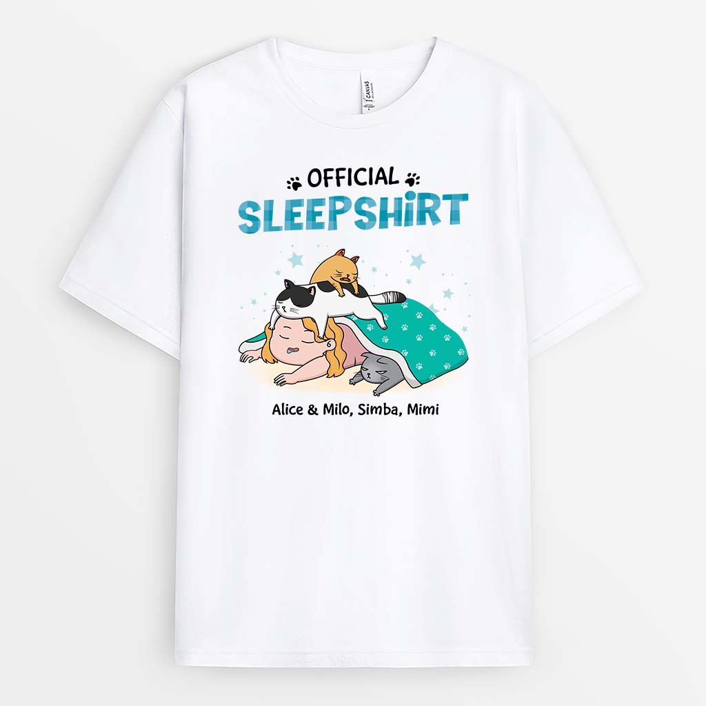 2831AUK1 official sleepshirt t shirt customised present for cat owner_07ec8062 dd76 4c2b 9754 e32c7d35297d