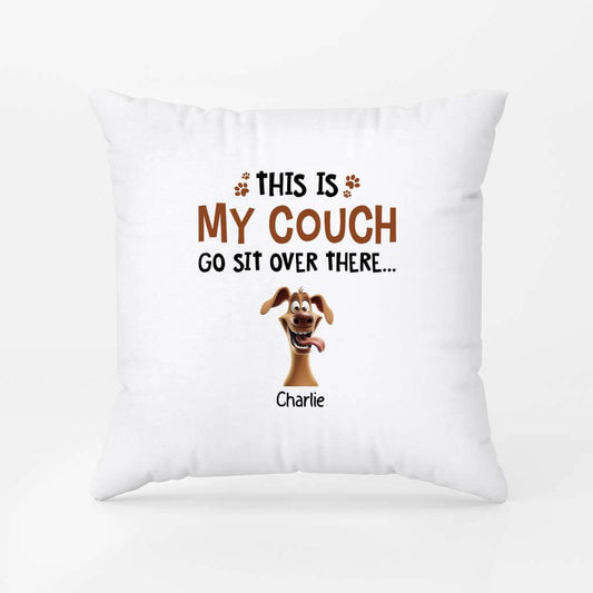 2838PUK2 this is our couch funny pillow personalised gifts for dog lovers uk