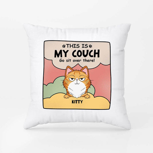 2842PUK2 this is our couch funny pillow personalised gift ideas for cat lovers