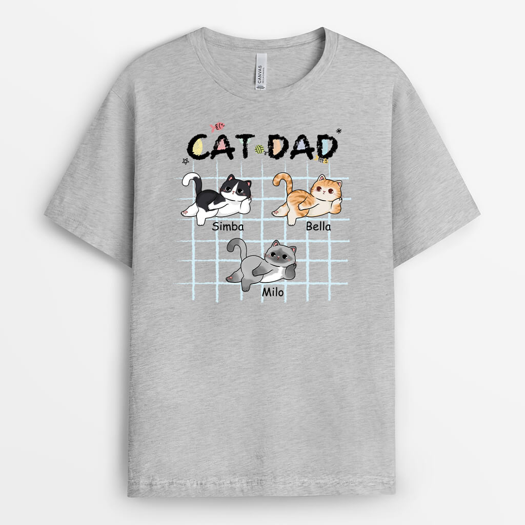 2848AUK2 cat mum t shirt personalised cat themed gifts
