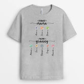 2851AUK2 first mummy now grandma t shirt personalised present ideas for grandma mum