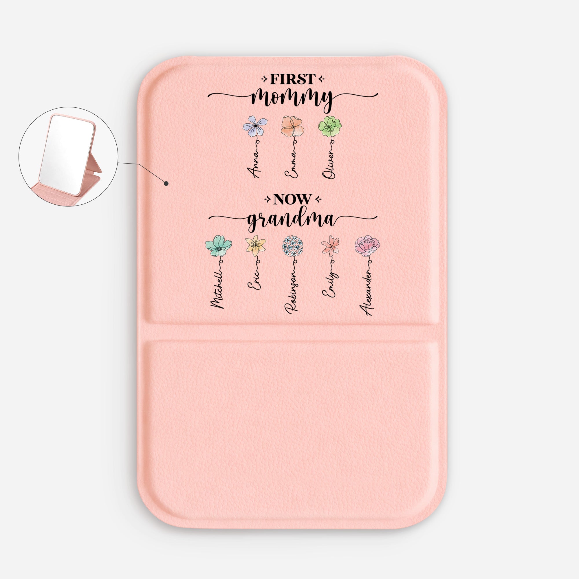 2851AUS1 first mom now grandma compact mirror personalized grandma gifts 2851aj6q5a