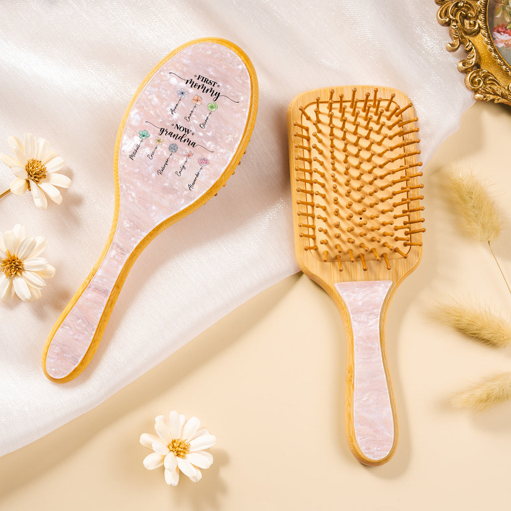 2851AUS2 first mom now grandma uv printed acetate hairbrush custom grandma gifts 2851aq6q5a_a3e6ee91 4825 41ec a0b3 cda422a6d118