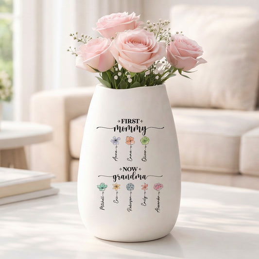 2851AUS2 personalized matte ceramic vase first mom now grandma 2851aosq5a