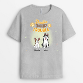 2852AUS2 personalized dog shirts for humans triple trouble dog shirt 2852A