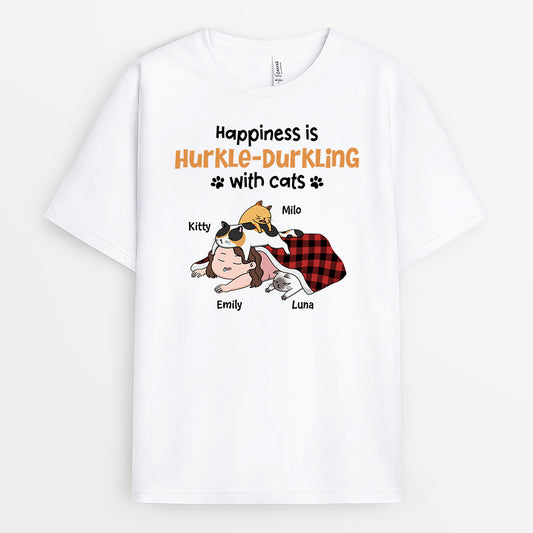 2862AUK1 hapiness hurkle durkling t shirt personalised presents for cat mum