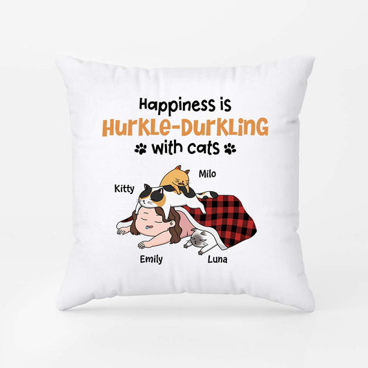 2862PUK1 hapiness hurkle durkling pillow personalised gifts for cat fan