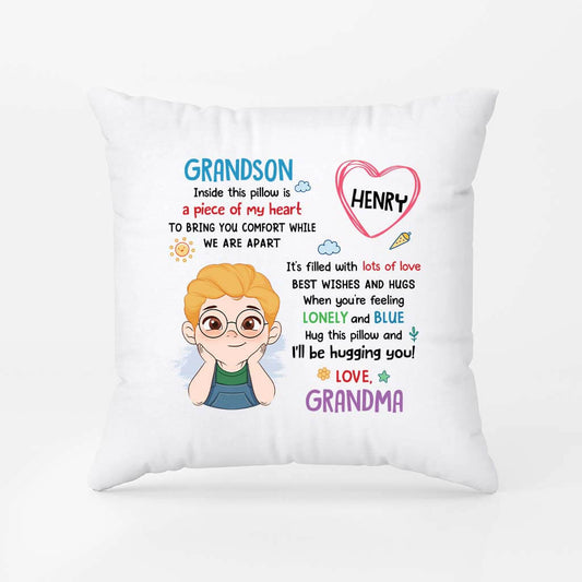 2867PUK1 grandson love grandma pillow personalised gifts for grandma