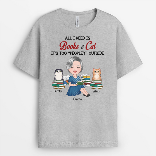 2873AUK2 all i need is book cats personalised cat t shirt for her_63cd722d b9ca 4c4b 91aa 040fe5500bdc