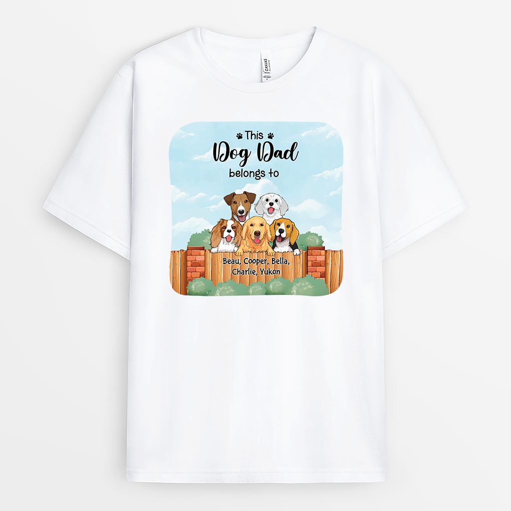 2875AUS1 this dog dad belongs to t shirt personalised present idea for dog owners