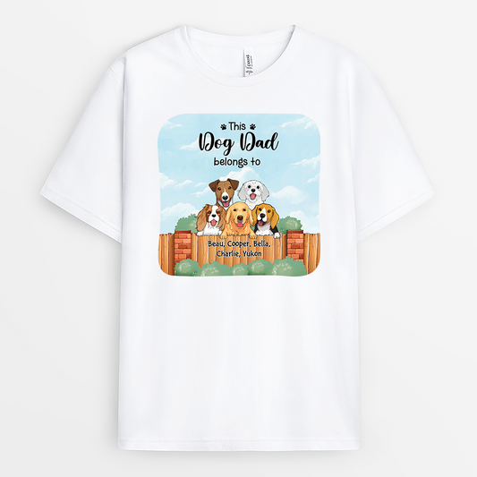 2875AUS1 this dog dad belongs to t shirt personalised present idea for dog owners