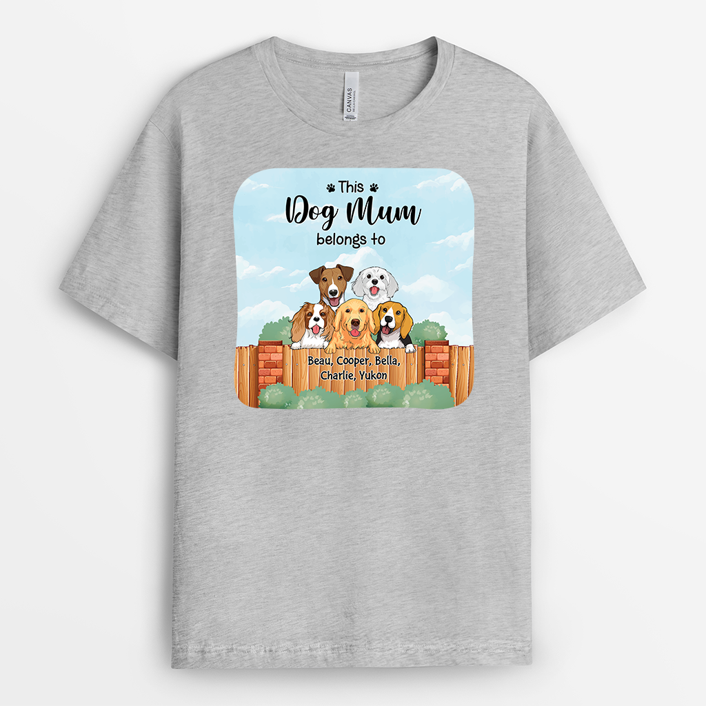 2875AUS2 this dog dad belongs to t shirt personalised present idea for dog owners