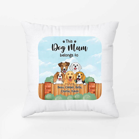 2875PUK2 this dog dad belongs to pillow personalised gift ideas fordad