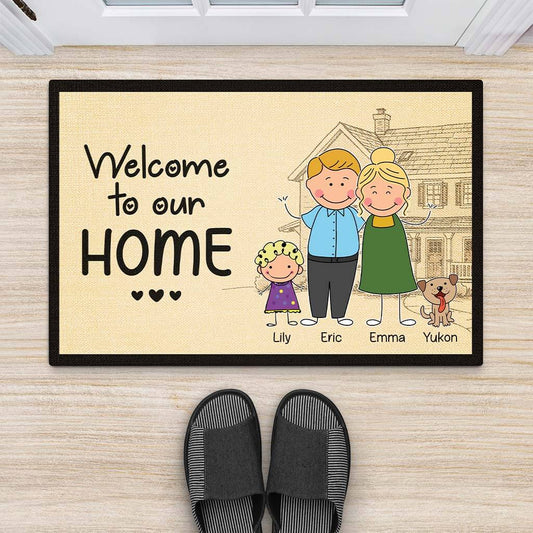 2893DUK2 welcome to our home personalised gifts for family