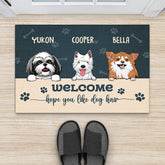 2898DUS2 warning area patrolled by doormat personalised gifts for dog owners