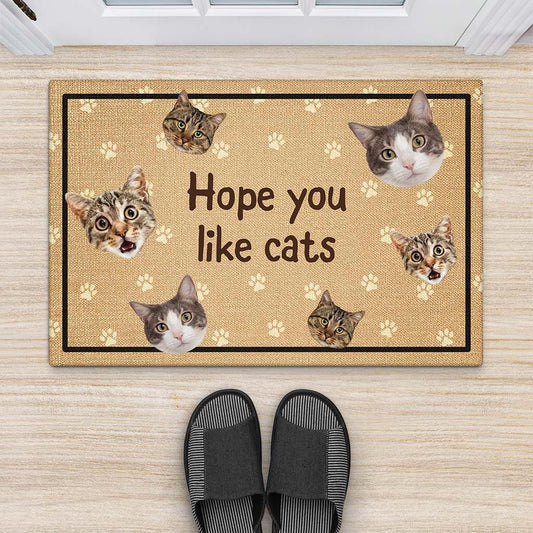 2901DUK2 hope you like cats doormat personalised presents for cat owners