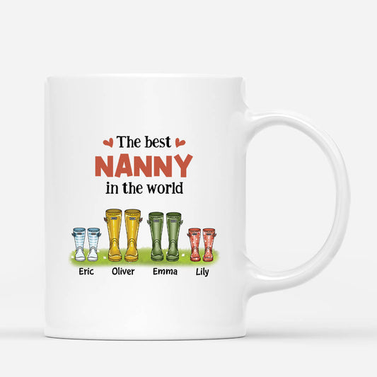 2942MUK1 the best nanny in the world mug personalised gifts for nanny