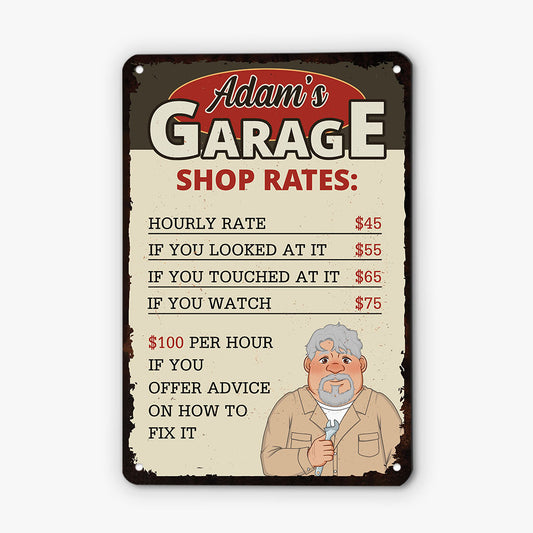 2952EUK2 adams metal sign personalised gifts for men