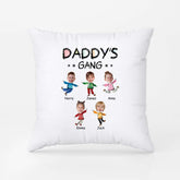 2961PUK1 grandads gang kids faces christmas pillow customised presents for grandads