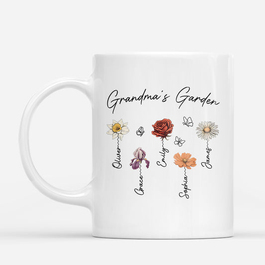 2966MUS1 grandmas garden coffee mug personalized gifts for grandma mom 2966M8P5A
