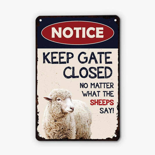 2973EUK2 notice metal sign personalised gifts for chicken lovers