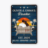 2982EUK2 paradise metal sign personalised gift ideas for couple