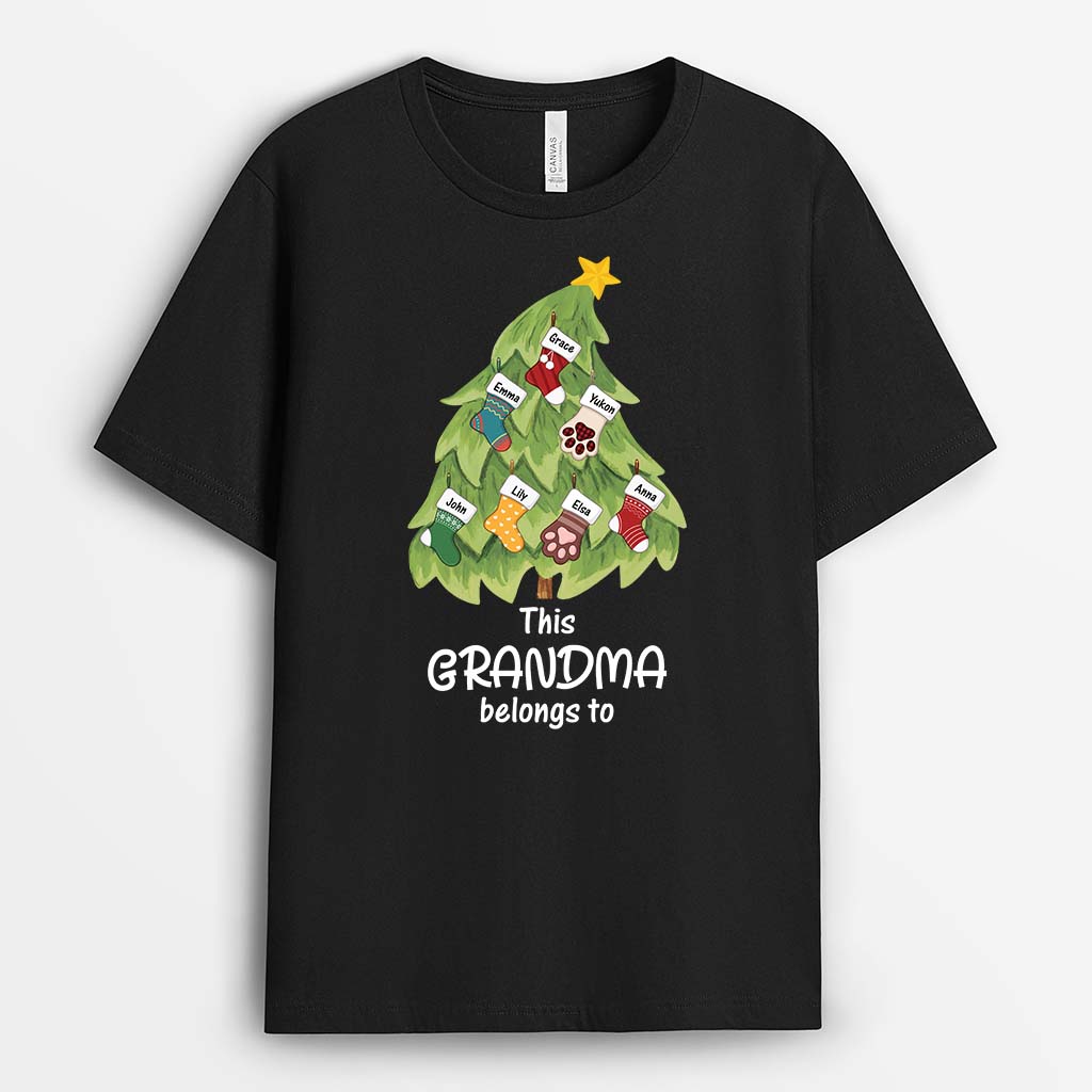 2999AUK1 this grandma belongs to t shirt christmas tree personalised gifts for grandma_daac0128 7c01 4d46 9d7a 7d6b2d590b5f
