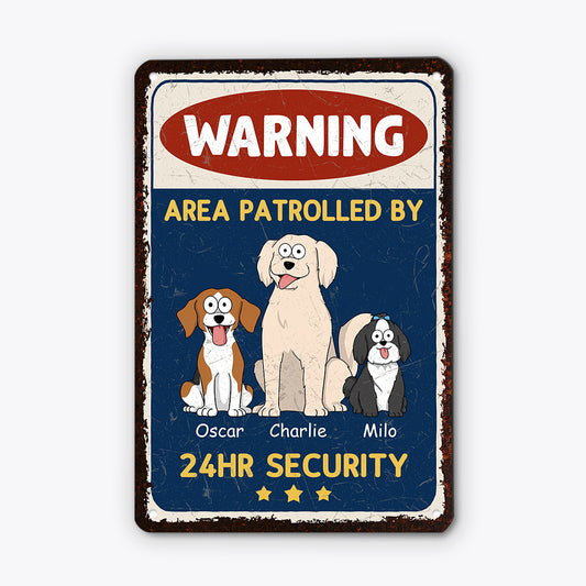 3005EUS1 metal dog warning signs_ custom gifts for dog owners 3005e6p3c