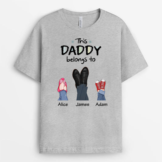 3012AUK2 this grandad belongs to printed shoes t shirt customised presents for grandad