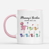 3031MUS2 dinosaur grandmas garden mug personalized for grandmamom 3031m8p5a