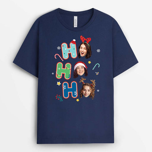 3036AUK2 hohoho christmas t shirt personalised presents for her
