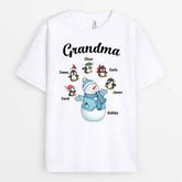 3039AUK1 snowman grandad t shirt personalised gifts for grandad