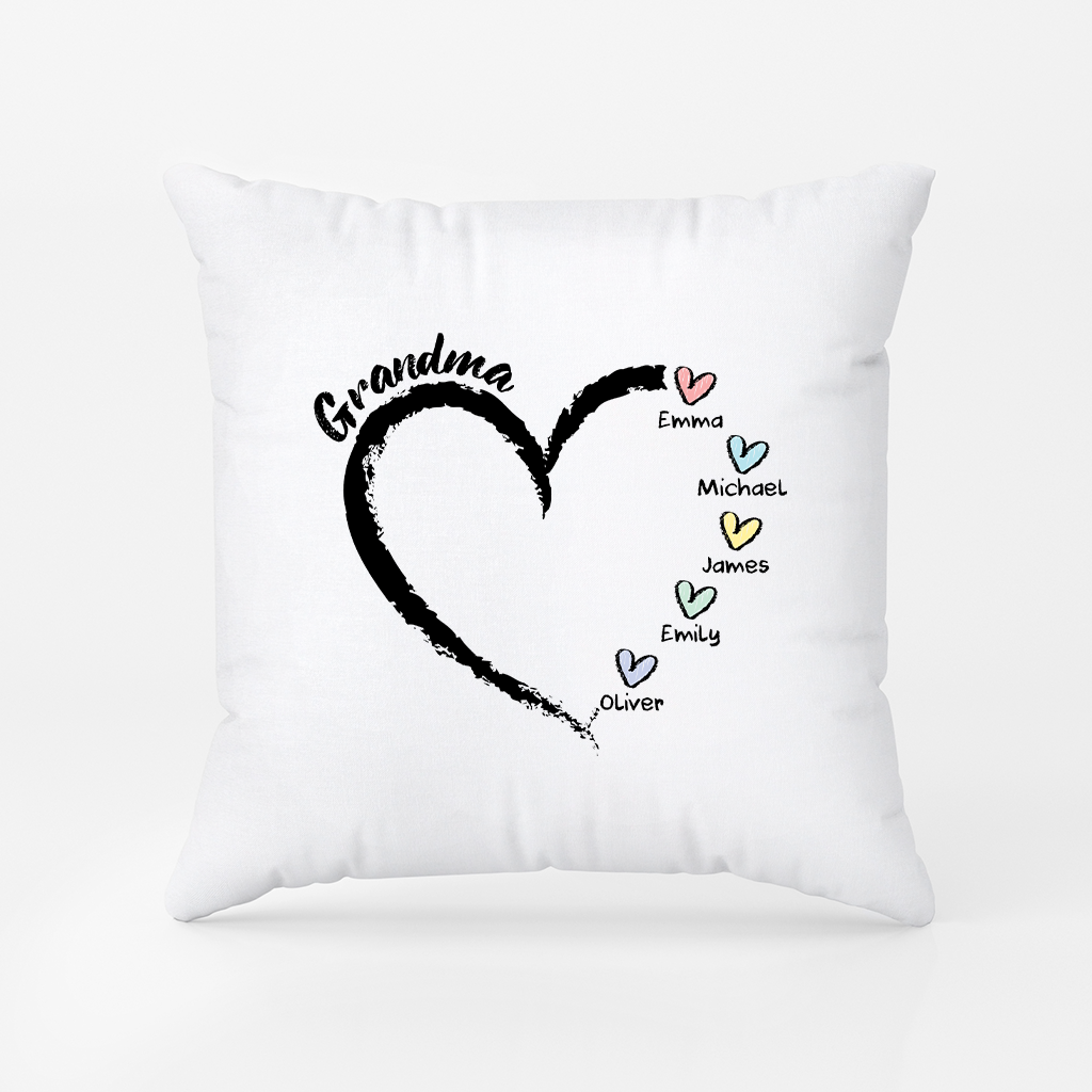 3044PUS1 grandma pillow with grandkids names custom gifts for grandmamom 3044p8f5a