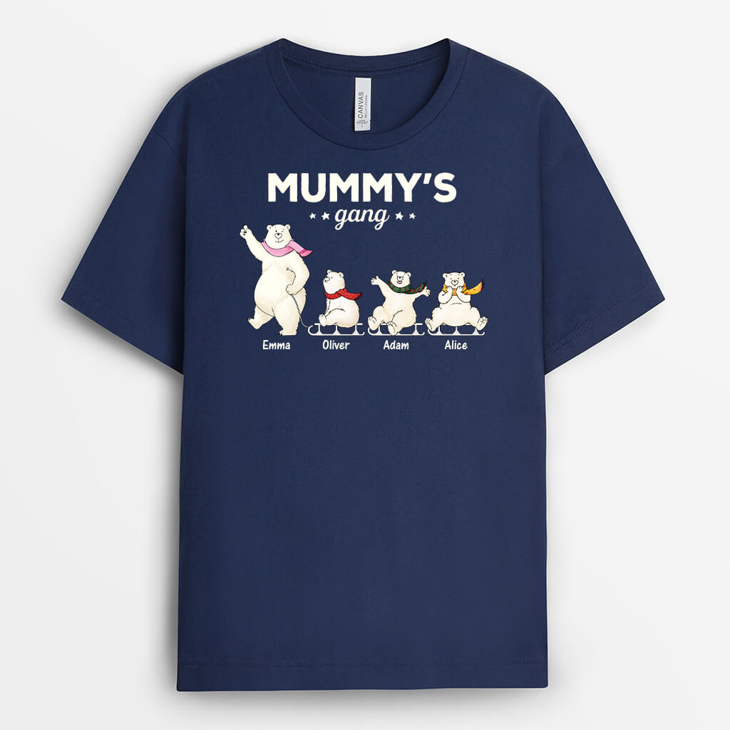 3048AUK2 white bears grandmas gang t shirt personalised gift ideas for grandma