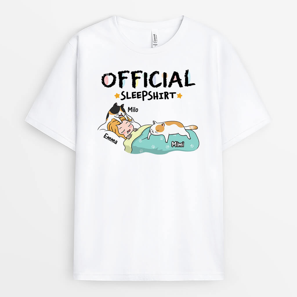 3055AUK1 official sleepshirt funny cat personalised t shirt for her