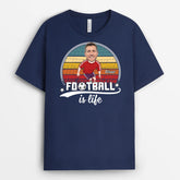 3061AUK2 football is life t shirt personalised gifts for football lover